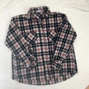 White Birch Plaid Shacket, Medium